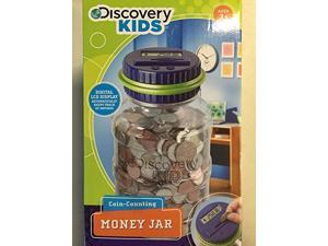 discover kids coin-counting money jar- blue and green discover kids coin-counting money jar- blue and green
