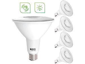 sunco lighting 4 pack par38 led bulb, dusk-to-dawn + radar motion, 13w=100w, 5000k daylight, 1050 lm, indoor/outdoor, photocell sunco lighting 4 pack par38 led bulb, dusk-to-dawn + radar motion, 13w=100w, 5000k daylight, 1050 lm, indoor/outdoor, photocell