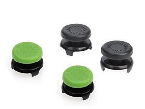 basics xbox one controller thumb grips - pack of 4, black and green basics xbox one controller thumb grips - pack of 4, black and green