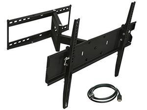 mount-it! mi-346l swivel tv wall mount full motion for flat screens, 32 35 40 45 50 55 60 65 inch lcd/led/plasma screen tv, ves