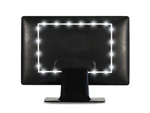 luminoodle bias lighting, backlight kit for monitors up to 24" - usb led light strip - computer monitor backlight - true white