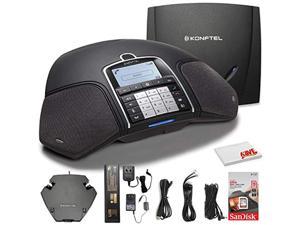 konftel 300wx wireless conference phone w/analog dect base station + sandisk 16gb card to record calls + cleaning cloth and mor