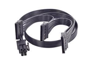 PCI-E 6 Pin 1 to 3 SATA SSD Power Supply Cable EVGA 1000 GQ 80+ GOLD 1000W