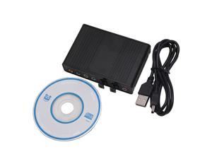 USB 5.1 Channel External Optical Audio Fiber Sound Card S/PDIF for Laptop PC New
