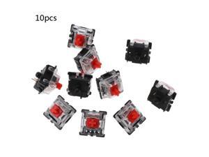 10Pcs/pack Mechanical Keyboard Gateron MX 3 Pin Red Switch Transparent Case for Mechanical Keyboard Cherry MX Compatible