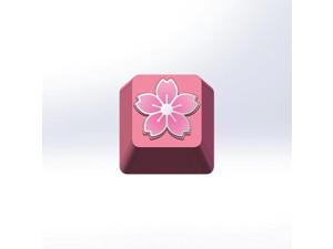 KeyStone Keycap 1 pcs Cherry Blossoms Personality aluminum alloy metal mechanical Keyboards keycaps R4 height for Cherry MX