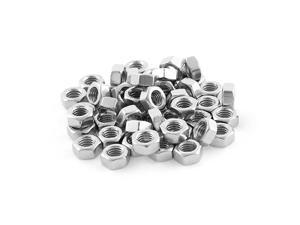 Metric M4x0.7mm Stainless Steel Hexagon Hex Nut Silver Tone 50pcs 