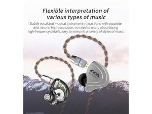 CCA C10 InEar Headphones IEM Earbuds 4BA 1DD Hybrid Drivers, 5 Drivers Hifi InEar Monitors High Resolution Earphones(Black no mic) CCA C10 InEar Headphones IEM Earbuds 4BA 1DD Hybrid Drivers, 5 Drivers Hifi InEar Monitors High Resolution Earphones(Black no mic)
