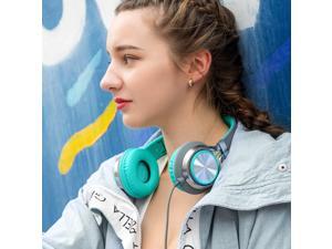 AILIHEN C8 Headphones with Microphone and Volume Control Folding Lightweight Headset for Cellphones Tablets Smartphones Laptop Computer PC Mp3/4 (Grey/Mint) AILIHEN C8 Headphones with Microphone and Volume Control Folding Lightweight Headset for Cellphones Tablets Smartphones Laptop Computer PC Mp3/4 (Grey/Mint)
