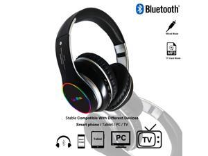 Bluetooth Headphones,Wireless/Wired Over Ear Headset,Hi-Fi Bass Stereo, Built-in Mic,LED Light Up,Foldable,Micro SD/TF, FM for Adult Teen Kid for iPhone/Samsung/iPad/PC/Android/Laptop/TV(Black) Bluetooth Headphones,Wireless/Wired Over Ear Headset,Hi-Fi Bass Stereo, Built-in Mic,LED Light Up,Foldable,Micro SD/TF, FM for Adult Teen Kid for iPhone/Samsung/iPad/PC/Android/Laptop/TV(Black)