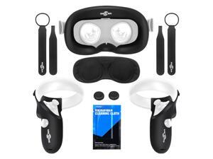 Touch Controller Grip Cover, VR Silicone Face Mask, Pad Set for Oculus Quest, Premium Silicon Protective Accessories Anti-Throw Sweatproof Lightproof - 3 Pack Touch Controller Grip Cover, VR Silicone Face Mask, Pad Set for Oculus Quest, Premium Silicon Protective Accessories Anti-Throw Sweatproof Lightproof - 3 Pack