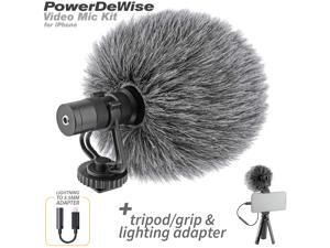 Video Microphone with Adapter - Unidirectional On-Camera Microphone for iPhone - Directional Cardioid iPhone Microphone for Video Recording Video Microphone with Adapter - Unidirectional On-Camera Microphone for iPhone - Directional Cardioid iPhone Microphone for Video Recording