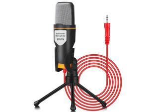 iUKUS PC Microphone with Mic Stand, Professional 3.5mm Jack Recording Condenser Microphone Compatible with PC, Laptop, iPad, iPhone, Mac-Recorder Singing YouTube Skype Gaming (3.5mm PC Microphone) iUKUS PC Microphone with Mic Stand, Professional 3.5mm Jack Recording Condenser Microphone Compatible with PC, Laptop, iPad, iPhone, Mac-Recorder Singing YouTube Skype Gaming (3.5mm PC Microphone)
