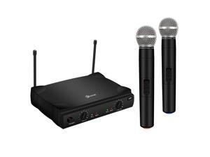 UHF Wireless Microphone System, EIVOTOR Dual Channel Handheld Wireless Microphone with Professional Karaoke Receiver and 2 Handheld Dynamic Mics Set, for Home Party, KTV, Meeting, Wedding, Church UHF Wireless Microphone System, EIVOTOR Dual Channel Handheld Wireless Microphone with Professional Karaoke Receiver and 2 Handheld Dynamic Mics Set, for Home Party, KTV, Meeting, Wedding, Church