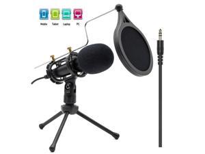 Condenser Recording Microphone 3.5mm Plug and Play PC Microphone, Broadcast Microphone for Computer Desktop Laptop MAC Windows Online Chatting Podcast Skype YouTube Game Condenser Recording Microphone 3.5mm Plug and Play PC Microphone, Broadcast Microphone for Computer Desktop Laptop MAC Windows Online Chatting Podcast Skype YouTube Game
