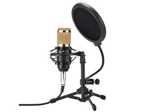 ZINGYOU Desktop Microphone Set ZY-801+ Condenser Microphone Professional Studio Cardioid PC Mic Bundle for Studio Recording and Broadcasting (Sunrise Gold) ZINGYOU Desktop Microphone Set ZY-801+ Condenser Microphone Professional Studio Cardioid PC Mic Bundle for Studio Recording and Broadcasting (Sunrise Gold)