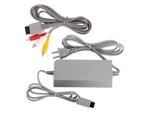 AreMe Wii Replacement Cables Set, Wii AC Power Adapter Block and AV Cable for Nintendo Wii AreMe Wii Replacement Cables Set, Wii AC Power Adapter Block and AV Cable for Nintendo Wii