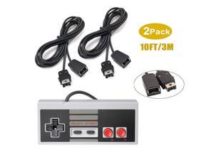NES Classic Controller Extension Cable, 2 Pack of 3M/10 Feet Extension Cord with 1 NES Mini Classic Controller, for SNES Classic, NES Classic, Wii, Wii U Controllers and More NES Classic Controller Extension Cable, 2 Pack of 3M/10 Feet Extension Cord with 1 NES Mini Classic Controller, for SNES Classic, NES Classic, Wii, Wii U Controllers and More