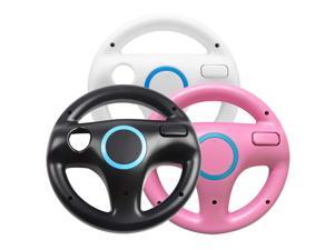 Jadebones 3 x pcs Black White Pink Steering Mario Kart Racing Wheel for Nintendo Wii Remote Jadebones 3 x pcs Black White Pink Steering Mario Kart Racing Wheel for Nintendo Wii Remote