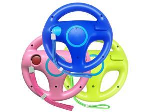 Jadebones 3pcs Blue Pink Green Mario Kart Steering Wheel with Wrist Strap for Nintendo Wii Jadebones 3pcs Blue Pink Green Mario Kart Steering Wheel with Wrist Strap for Nintendo Wii