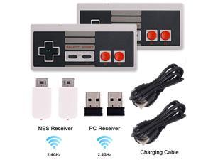 2 Pack NES Wireless Controller, Nes Classic Controller No-Wired for Nintendo Classic Mini Edition, Rechargeable Wireless Gamepad Joypad for Nintendo NES/SNES Classic Console Game System 2 Pack NES Wireless Controller, Nes Classic Controller No-Wired for Nintendo Classic Mini Edition, Rechargeable Wireless Gamepad Joypad for Nintendo NES/SNES Classic Console Game System