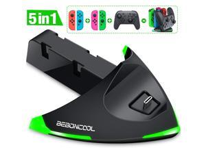 Switch Controller Charger for Nintendo, Switch Joycon Controller Charger Charging Dock Stand Joycon Charger Support 4 Joy-Cons & 1 Switch Pro Controller, Switch Charger Dock for Nintendo Switch Controller Charger for Nintendo, Switch Joycon Controller Charger Charging Dock Stand Joycon Charger Support 4 Joy-Cons & 1 Switch Pro Controller, Switch Charger Dock for Nintendo