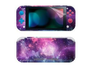 SKINOWN Full Set Faceplate Skin Decal Stickers for Switch Lite with 2Pcs Screen Protector (Purple Starry) SKINOWN Full Set Faceplate Skin Decal Stickers for Switch Lite with 2Pcs Screen Protector (Purple Starry)
