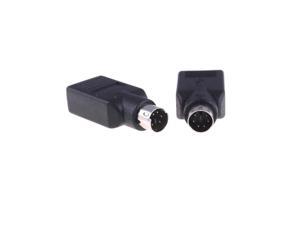 Newest 2pcs/lot USB Female To PS2 PS/2 Male Converter Adapter Keyboard Mouse Mice USB To PS/2 Converter Black