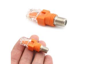 1Pcs F-Type Connector RF Female To RJ45 Male Coaxial Barrel Coupler Adapter Coax Adapter RJ45 To RF Connector Whosesale