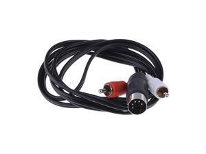1ft Din-8 Female to 2-RCA Female Legacy Jumper Cable Audio Adapter