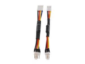 5pcs 2pin to 2pin M//F Noise Speed RPM Reduction GPU VGA PC Cooling Fan Resistor Power Cable