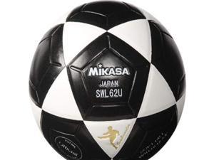 Mikasa SWL62 Indoor Series Soccer Ball - FIFA Approved Waterproof Official Futsal Ball, Size 4, Black/White