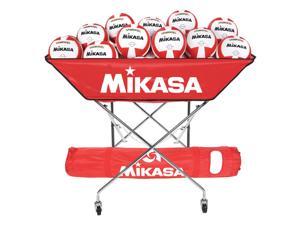 Mikasa BCH Series Hammock Ball Cart for Volleyball - Holds up to 24 Balls , Scarlet Red