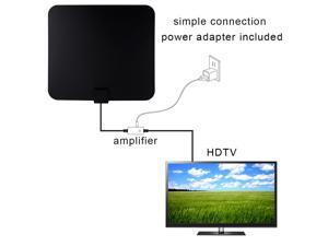 Compact Indoor High Gain HDTV Amplified HD TV Signal Aerial Amplifier US Plug Freeview Home TV Equipments 28-32dB Compact Indoor High Gain HDTV Amplified HD TV Signal Aerial Amplifier US Plug Freeview Home TV Equipments 28-32dB