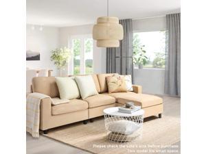 Bossin Convertible Sectional Tiny Sofa Couch for Living Room, Reversible Chaise with Modern Linen Fabric, L-Shaped 3-seat Sofa Couch with Ottoman for Small Space, Apartment,Dorm,Juvenile Bossin Convertible Sectional Tiny Sofa Couch for Living Room, Reversible Chaise with Modern Linen Fabric, L-Shaped 3-seat Sofa Couch with Ottoman for Small Space, Apartment,Dorm,Juvenile