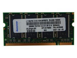 IBM Micron MT8VDDT3264HDY-33 256MB PC2700 SODIMM 40Y8398 DDR-333Mhz Non Ecc CL2.5