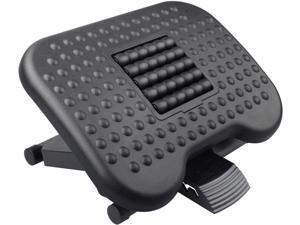 HUANUO Footrest Under Desk - Adjustable Foot Rest with Massage Texture and Roller, Ergonomic Foot Rest with 3 Height Position, 30 Degree Tilt Angle Adjustment for Home, Office