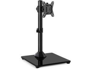 HUANUO Swivel Universal Single Monitor Stand - Free-Standing Desk Stand Riser for 13-32 inch Screen with Swivel, Height Adjustable, Rotation Hold up to 17.6lbs