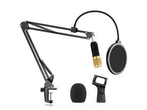 HUANUO Mic Boom Arm, Dual Layered Pop Filter Suspension Scissor Microphone Arm Stand with 3/8" to 5/8" Adapter for Blue Yeti, Snowball, Spark, Yeti x and All Other Microphones HUANUO Mic Boom Arm, Dual Layered Pop Filter Suspension Scissor Microphone Arm Stand with 3/8" to 5/8" Adapter for Blue Yeti, Snowball, Spark, Yeti x and All Other Microphones