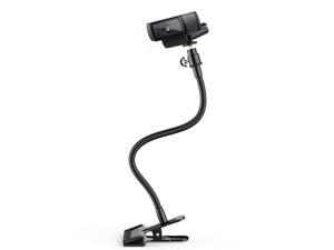 Amada Webcam Stand with Adjustable Flexible Gooseneck Arm, Sturdy Table Clip,360 Degree Rotation for Logitech C925e, C922x, C930e,C922,C930,C920,C615,Brio, 13.5 inch