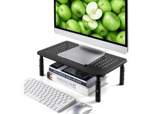 LORYERGO Monitor Stand - Monitor Riser 3 Height Adjustable, Laptop Stand Riser w/Metal Vented Platform, Computer Stand for Printer, Laptop, PC Tower, Laptop Stand for Office & Home