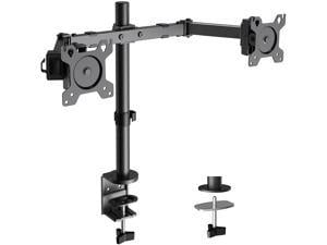 HUANUO Dual Monitor Stand for 17-32 inch LCD Screens, 26lbs Heavy-Duty per Arm, Desk Clamp Arms for Computer Screens, Adjustable Monitor Mount with Swivel and Tilt