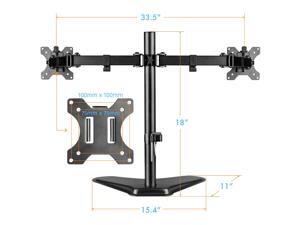 HUANUO HNCM1 Swivel Dual Monitor Mount Free Standing for 13" - 32" Screens and Heavy for 17.6 lbs. per Arm, Swivel and Tilt Adjustable HUANUO HNCM1 Swivel Dual Monitor Mount Free Standing for 13" - 32" Screens and Heavy for 17.6 lbs. per Arm, Swivel and Tilt Adjustable