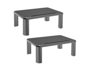 Monitor Stand Riser with Adjustable Height and Storage Organizer for Computer, iMac, Printer, Laptop, Desk with Tablet & Phone Holder, Cable Management Slot (Black, 2 Pack) Monitor Stand Riser with Adjustable Height and Storage Organizer for Computer, iMac, Printer, Laptop, Desk with Tablet & Phone Holder, Cable Management Slot (Black, 2 Pack)
