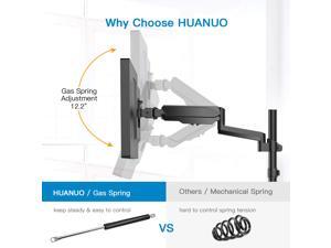 Monitor Mount Stand - Adjustable Single Arm Desk VESA Mount with Clamp, Grommet Base, HDMI Cable for LCD LED Screens up to 32 inch, Gas Spring Articulating Full Motion Arm Holds up to 17.6lbs Monitor Mount Stand - Adjustable Single Arm Desk VESA Mount with Clamp, Grommet Base, HDMI Cable for LCD LED Screens up to 32 inch, Gas Spring Articulating Full Motion Arm Holds up to 17.6lbs