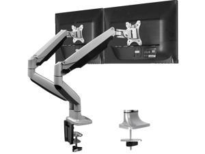 HUANUO Dual Monitor Mount Stand - Aluminum Gas Spring Monitor Desk Mount Full Motion Adjustable VESA Bracket for Two 13” to 32” Computer Screens with Clamp, Grommet Base - Each Arm Hold up to 19.8 lbs HUANUO Dual Monitor Mount Stand - Aluminum Gas Spring Monitor Desk Mount Full Motion Adjustable VESA Bracket for Two 13” to 32” Computer Screens with Clamp, Grommet Base - Each Arm Hold up to 19.8 lbs
