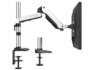 HUANUO Premium Gas Spring Single Arm Monitor Desk Mount Fits 17 to 32 Inch Computer Screens, Height Adjustable Aluminum VESA Bracket with C Clamp and Grommet Kit HUANUO Premium Gas Spring Single Arm Monitor Desk Mount Fits 17 to 32 Inch Computer Screens, Height Adjustable Aluminum VESA Bracket with C Clamp and Grommet Kit