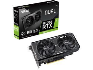 ASUS Dual NVIDIA GeForce RTX 3060 Ti OC Edition Graphics Card (PCIe 4.0, 8GB GDDR6X memory, HDMI 2.1, DisplayPort 1.4a, 2-slot design, Axial-tech fan design, 0dB technology) DUAL-RTX3060TI-O8GD6X