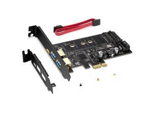 Rivo USB 3.0 PCIE Card Including 1 USB C and 2 USB A Ports, Capable of Adding M.2 SATA III SSD Devices to PC or Motherboard by Function of M.2 SATA to PCIe 3.0 Adapter Card Rivo USB 3.0 PCIE Card Including 1 USB C and 2 USB A Ports, Capable of Adding M.2 SATA III SSD Devices to PC or Motherboard by Function of M.2 SATA to PCIe 3.0 Adapter Card