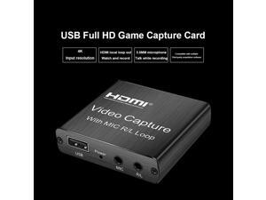 HDMI Video Game Capture Card, USB2.0 4K HD 1080P 30fps Video Capture Recorder Game Live Streaming Device with Mic for for PS3 PS4 Xbox One Nintendo Switch DSLR HDVC3 HDMI Video Game Capture Card, USB2.0 4K HD 1080P 30fps Video Capture Recorder Game Live Streaming Device with Mic for for PS3 PS4 Xbox One Nintendo Switch DSLR HDVC3